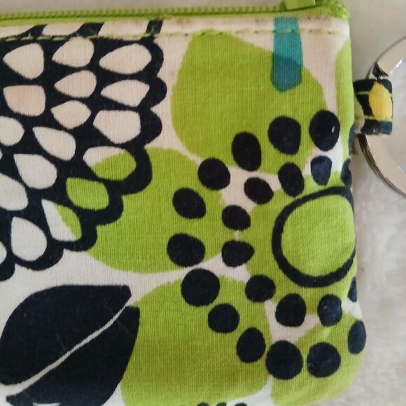 Vera Bradley Retired "Limes Up" Quick Swipe ID Coin & Key Case Zipper Pouch - Picture 4 of 5
